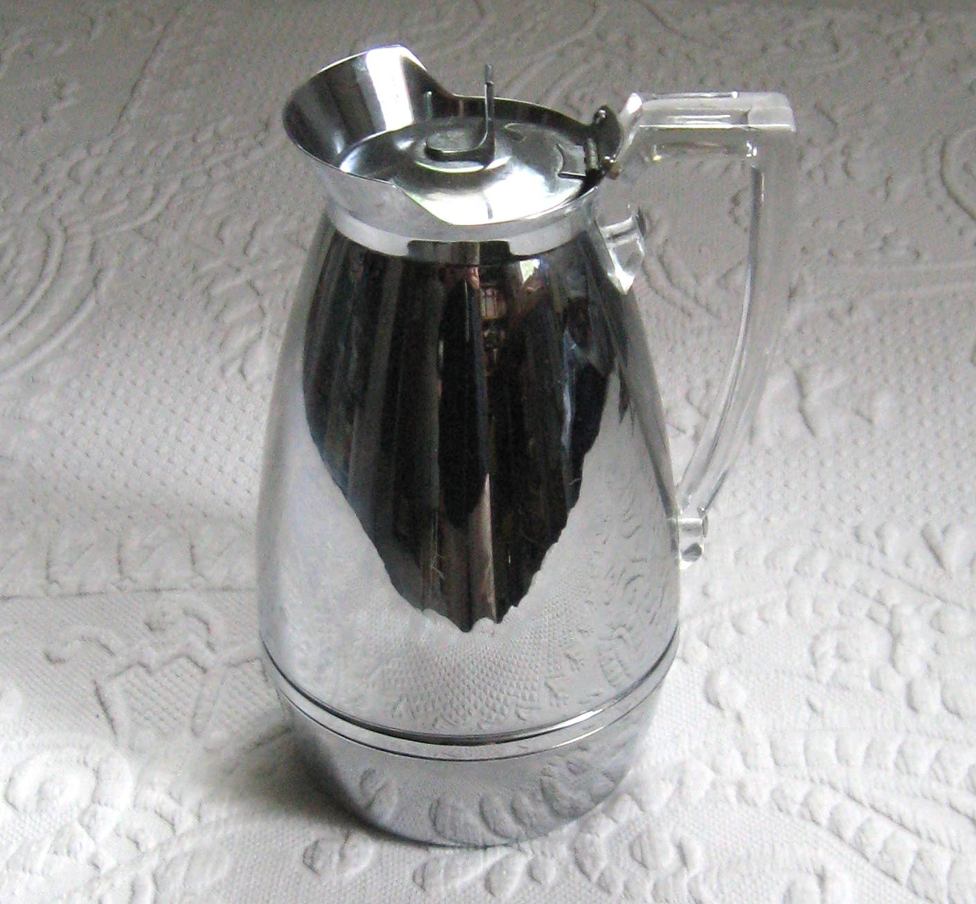 Chrome Thermos Coffee Pot . Thermos Tea Pot . King Seeley