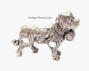 Miniature Pewter Dog, Metal Figurine