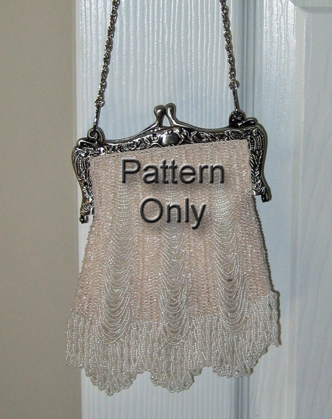 1927 Beaded Knit Purse Pattern The Three Widening Panels