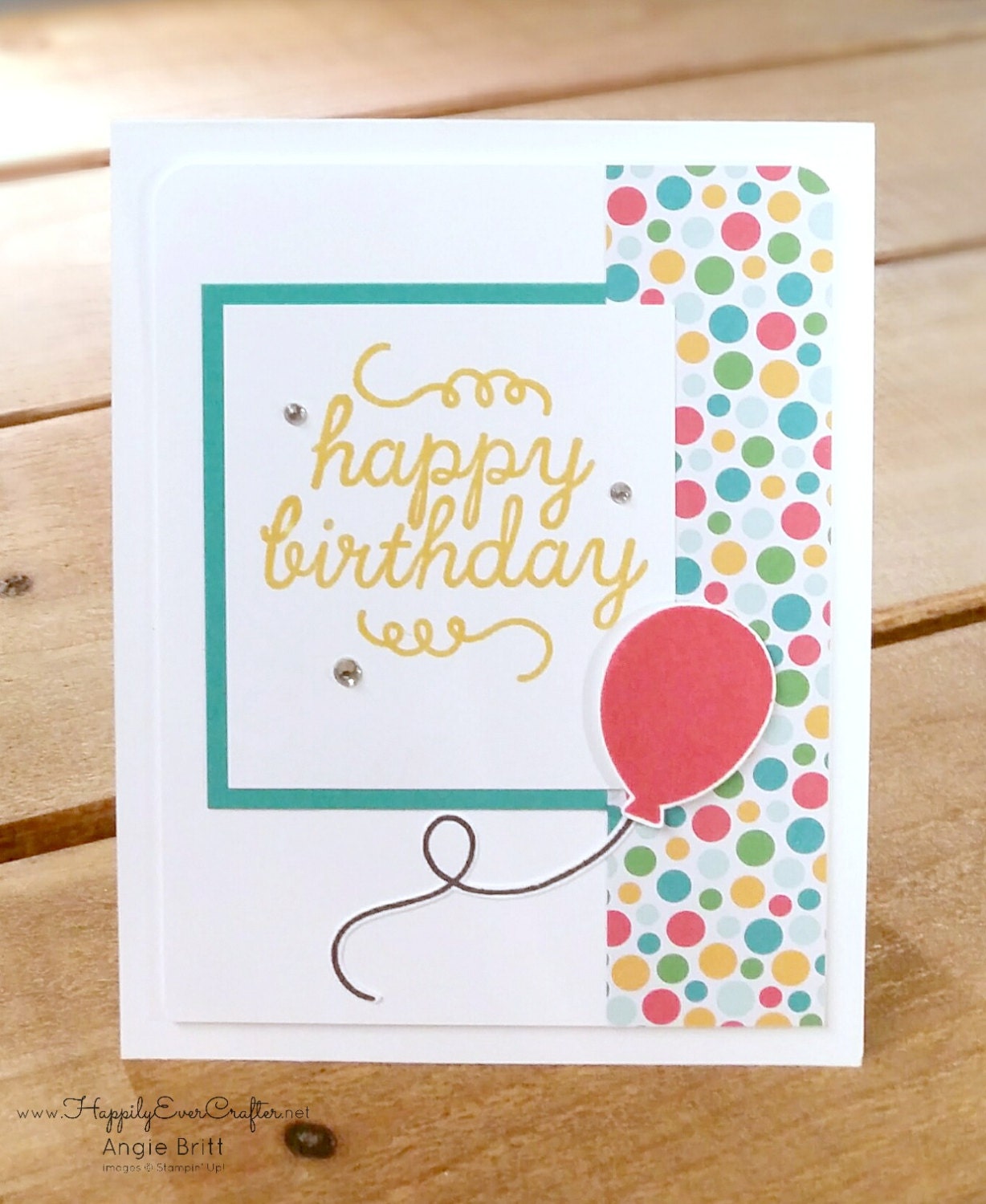 Handmade Birthday Card Girl Birthday Card by HappilyEverCrafter