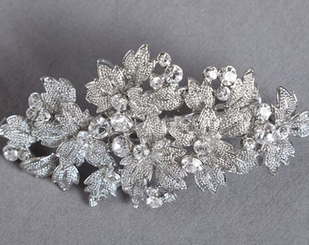 Rhinestone Bridal Hair Clip, Wedding Headpiece, Bridal Hair Piece, Crystal Head Piece - Lynnet