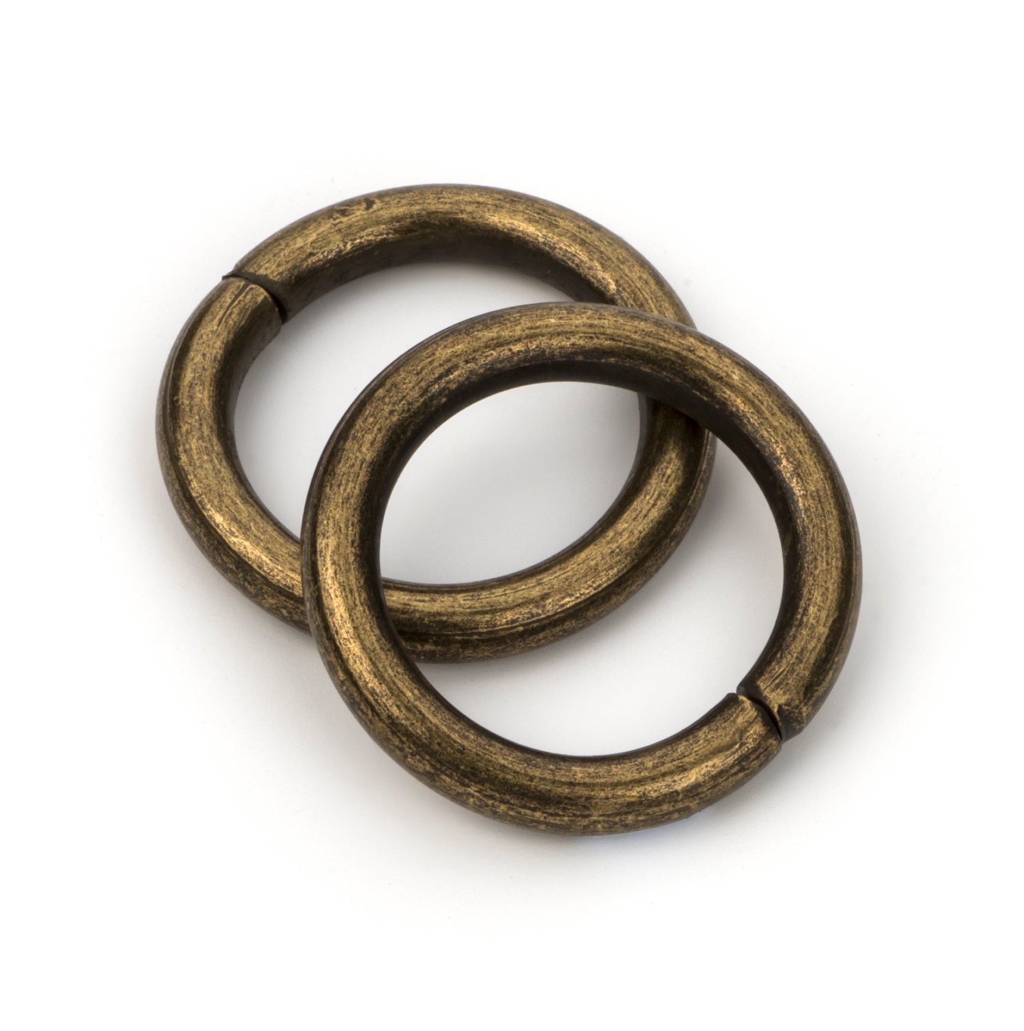 10pcs 5/8 Metal O Rings Non Welded Antique Brass