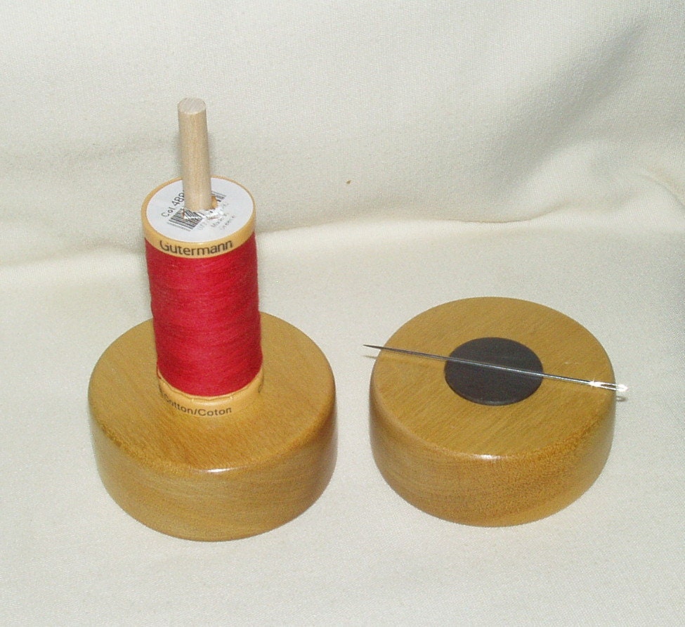 Thread Needle Keeper Set Satinwood from wrightmade on
