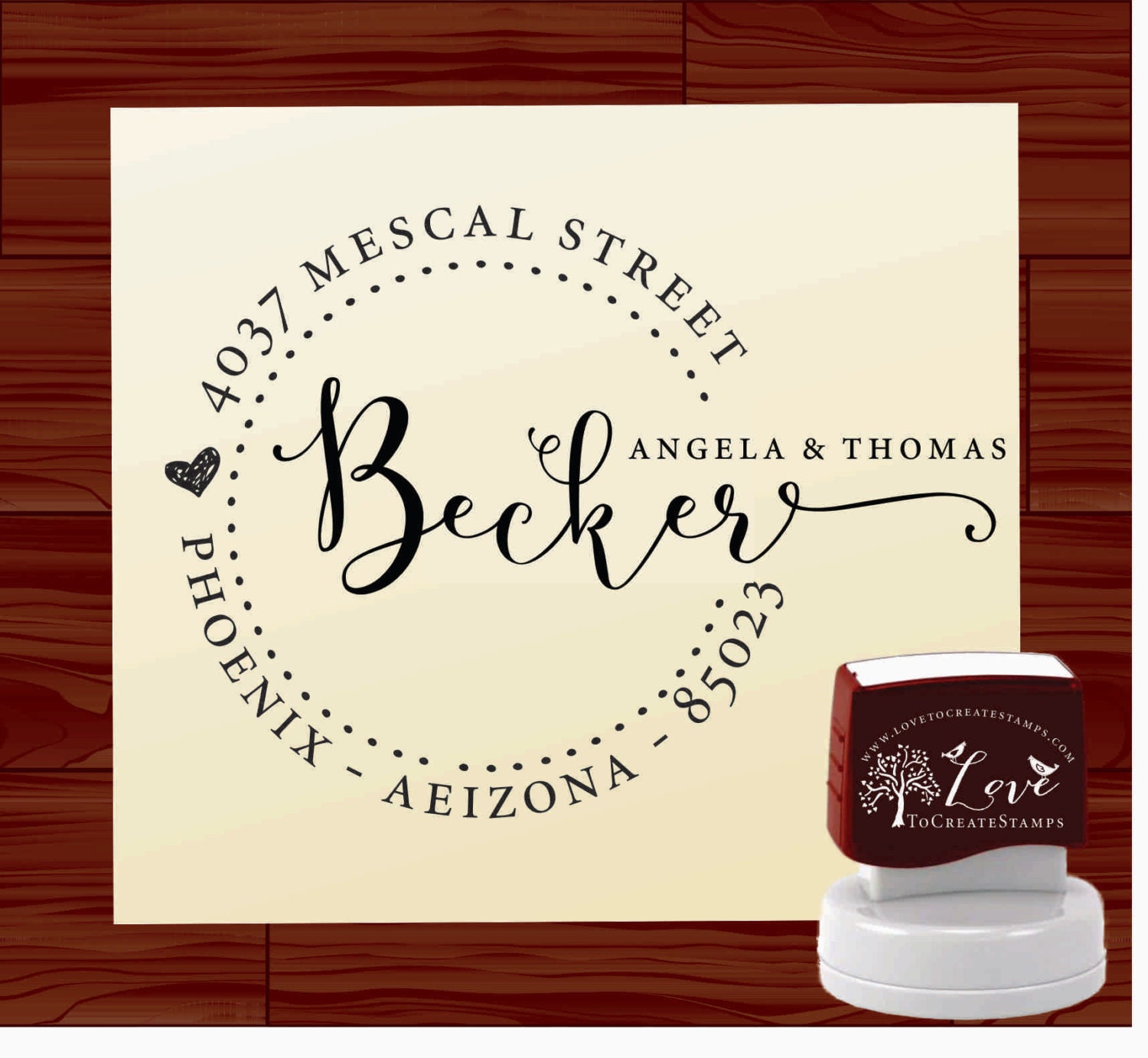 Custom Address Stamp SELF INKING Save The Date Personalized