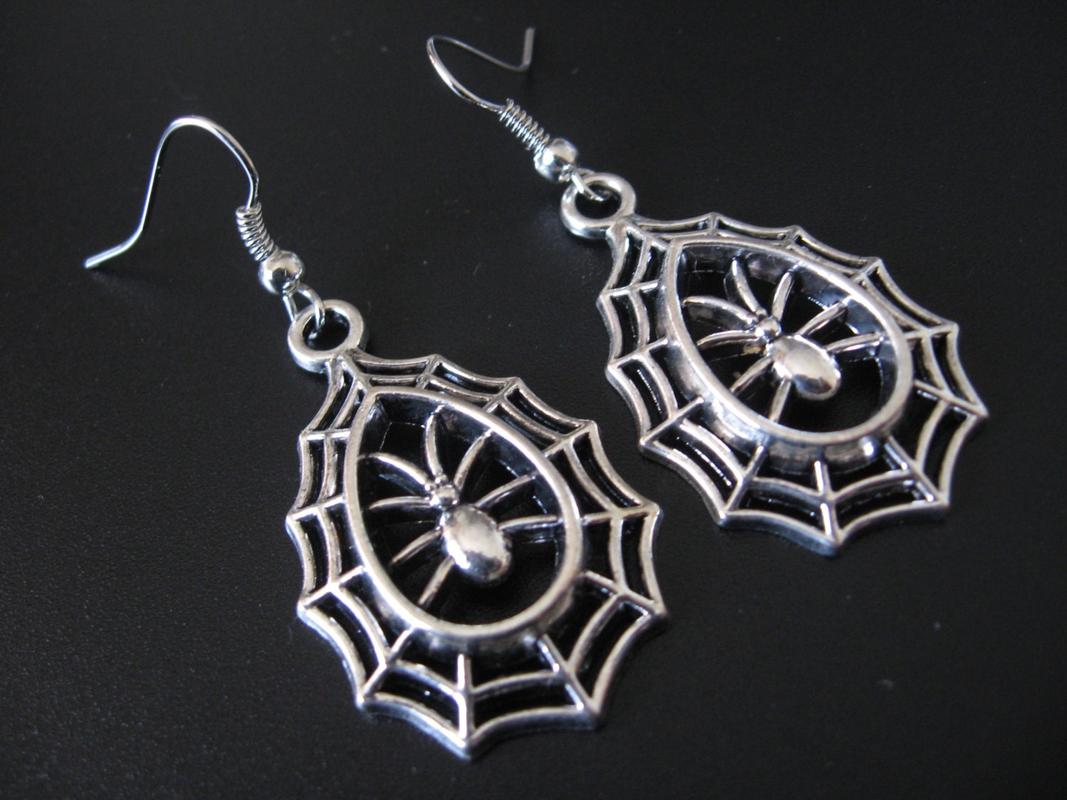 Items similar to Spider Web Jewelry, Spider Web Earrings, Halloween ...