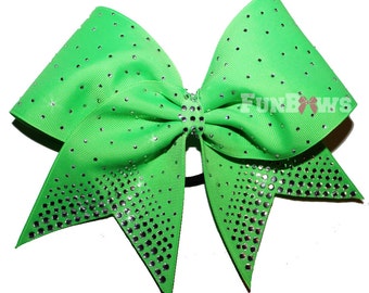 Stunning Allstar Cheer bow loaded with rhinestones by FunBows !!