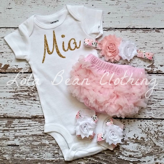 Baby Girl Take Home Outfit Newborn Baby Girl Custom Bodysuit