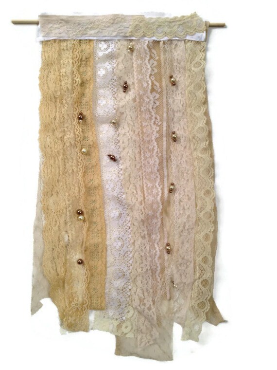 Boho Gypsy lace decor wall hanging wedding decor by OurPlaceToNest