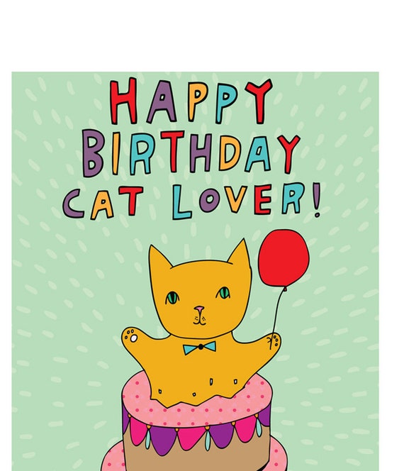 Birthday Card Happy Birthday Cat Lover