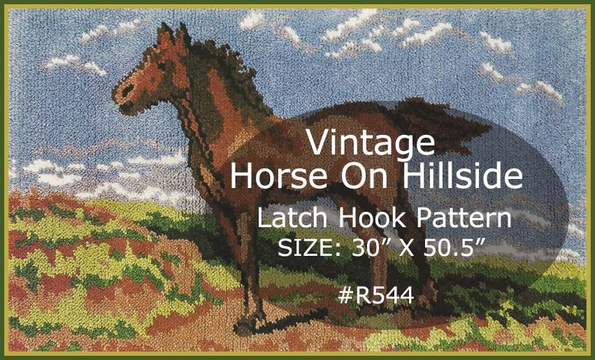 HORSE Latch Hook Rug Or Wall Hanging Pattern Graphs R544