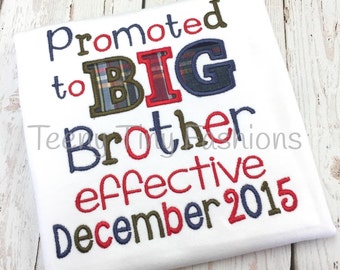 Promoted to Big Brother Shirt ~ Big Brother Announcement Shirt ~ Big Bro Shirt ~ Big Brother Outfit ~ I'm Going to be a Big Brother