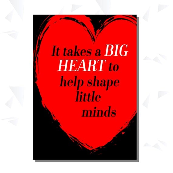 It Takes A Big Heart To Help Shape Little By Cottageartshoppe