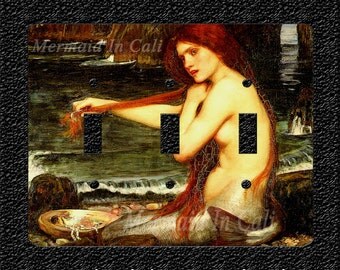 Triple Light Switch Plate Cover- The Mermaid