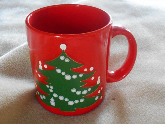 waechtersbach christmas tree coffee mug west germany red waechtersbach christmas tree coffee mug west germany red