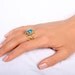 CORAL Blue Topaz Engagement Ring, Blue Topaz Ring Gold, 14k Gold Ring, Unique Gold Ring, Gold Gemstone Ring, Organic Gold Ring