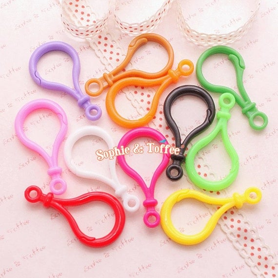 Plastic Key Chain / Plastic Key Holders / Mixed Colors 50mm