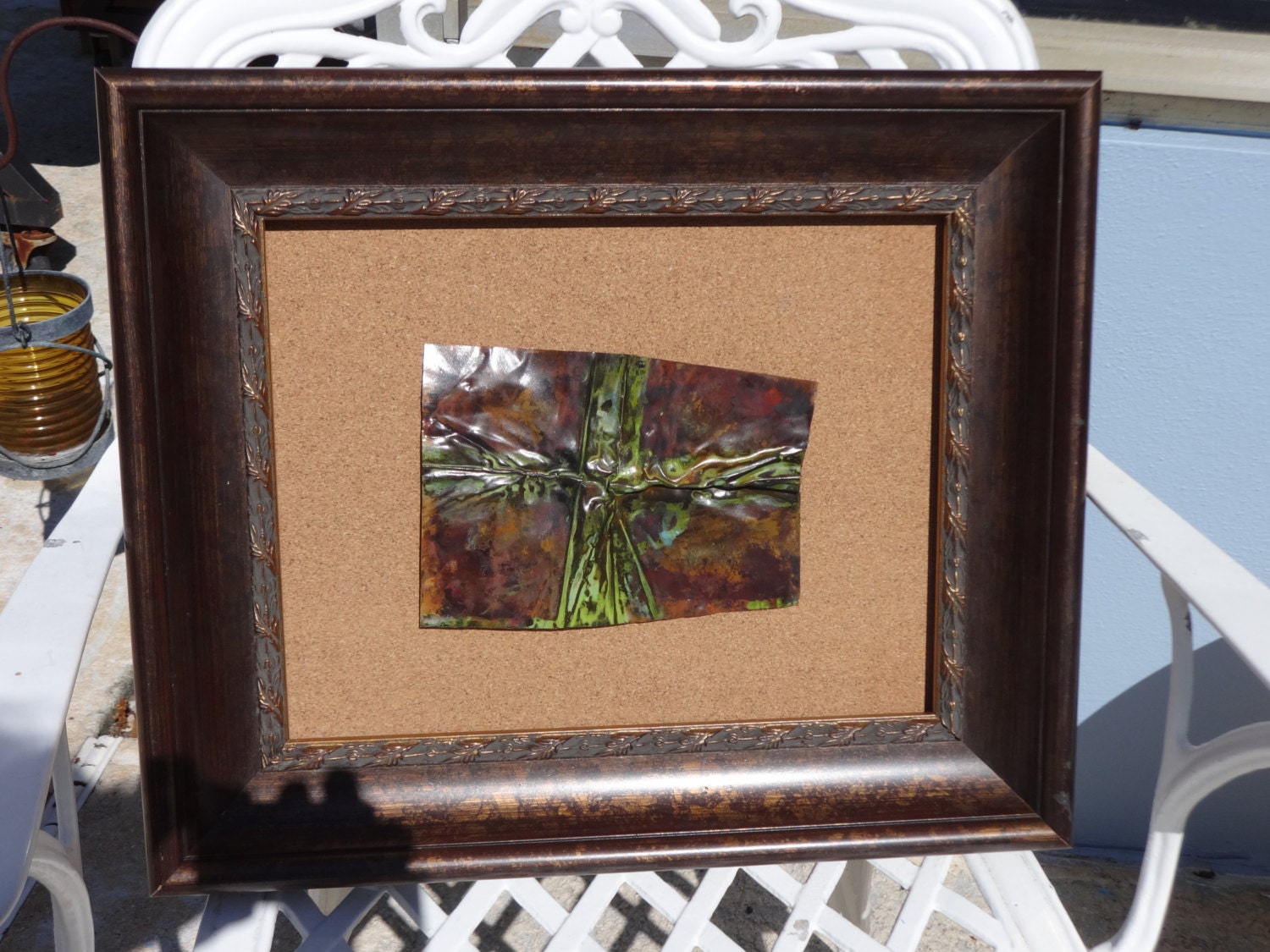 Copper Abstract Framed Wall Art