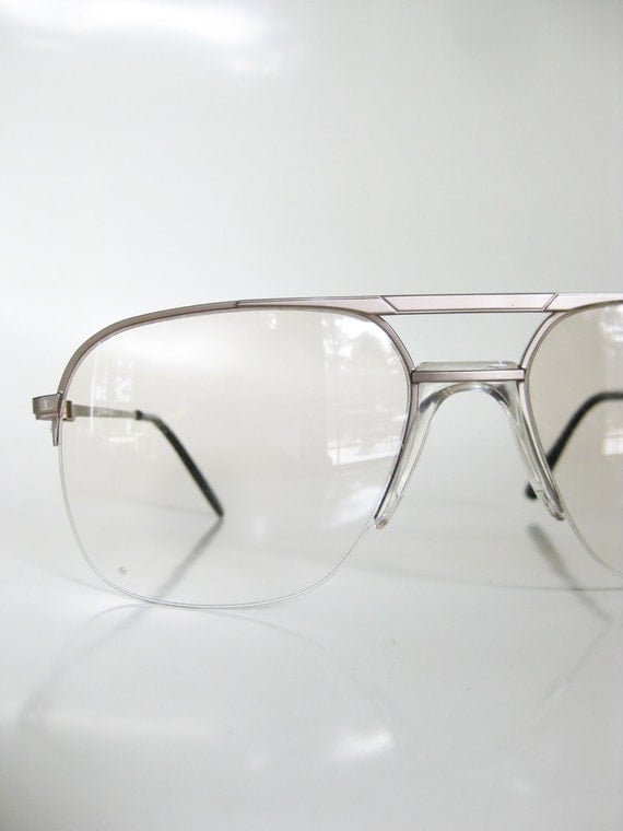 1970s Wire Aviator Mens Eyeglasses Sunglasses 70s Metallic