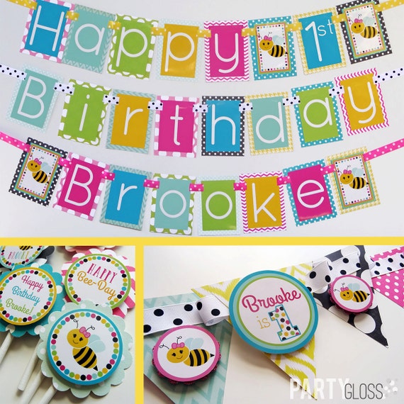 Bee Birthday Party Decorations Package Fully Assembled