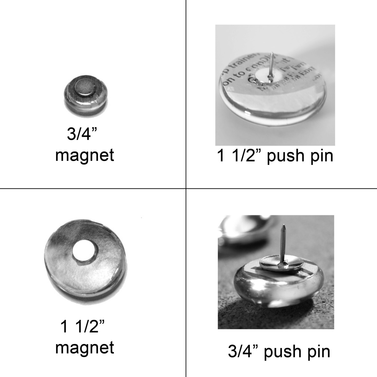 LARGE 31 number or push pin calendar set 2017