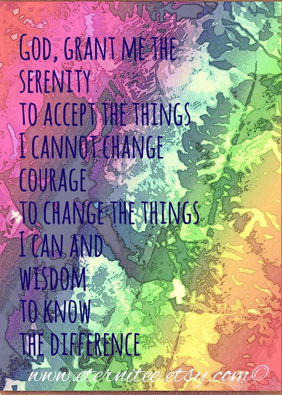 Serenity Prayer Digital Art Print 8x10