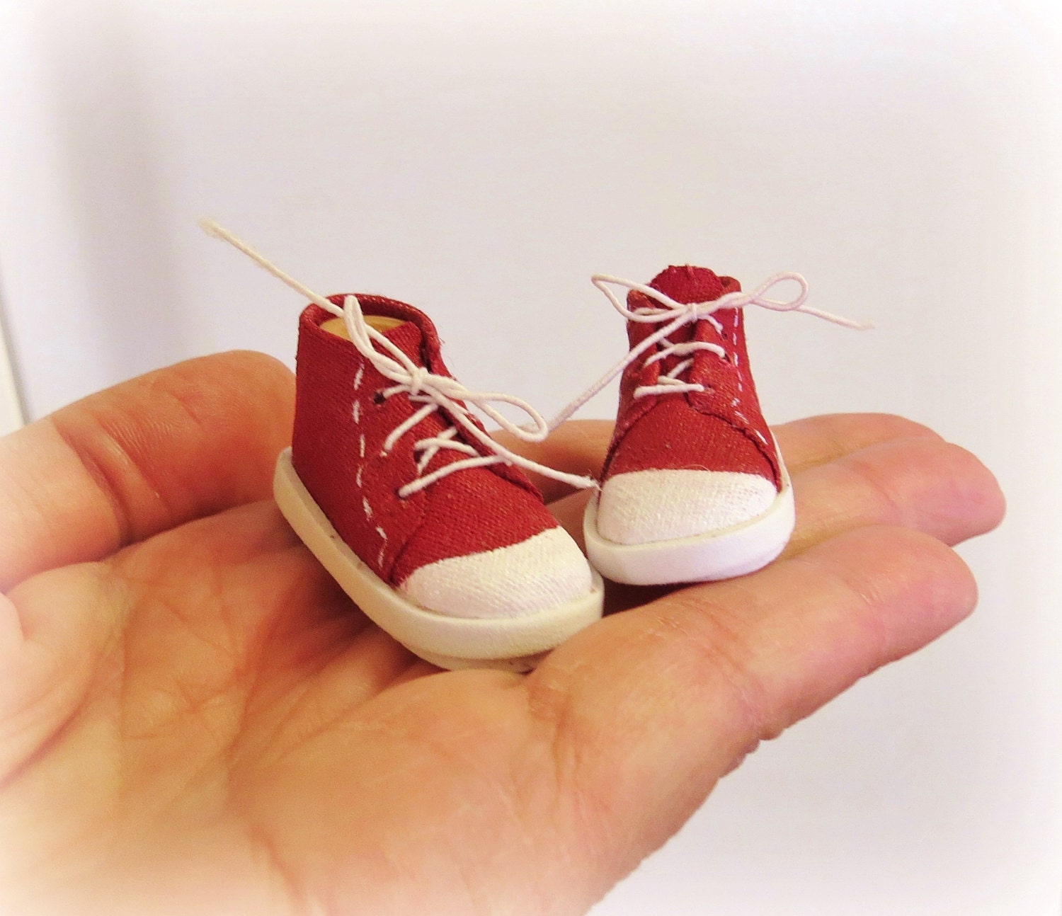 Canvas High Top Sneakers No Sew Doll Shoes Pattern PDF