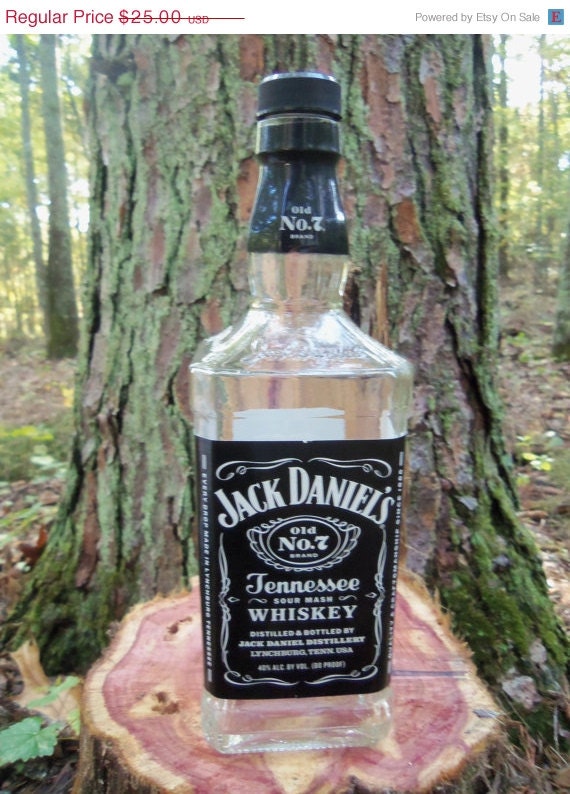 HALF OFF X Large Bottle Jack Daniels Whiskey Empty by The5thHouse