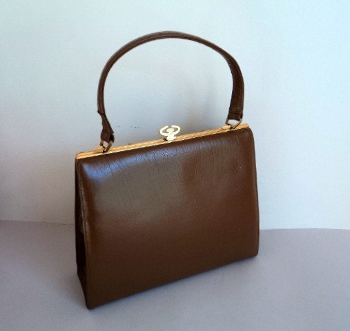 Vintage 1960's Handbag // Caramel Brown PARAGON by rockvintagesoul