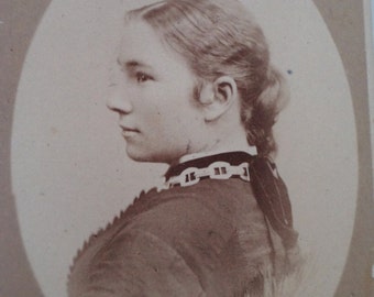 victorian CDV, pretty victorian woman, English beauty, antique photograph, sepia photograph, victorian costume, victorian hairstyle
