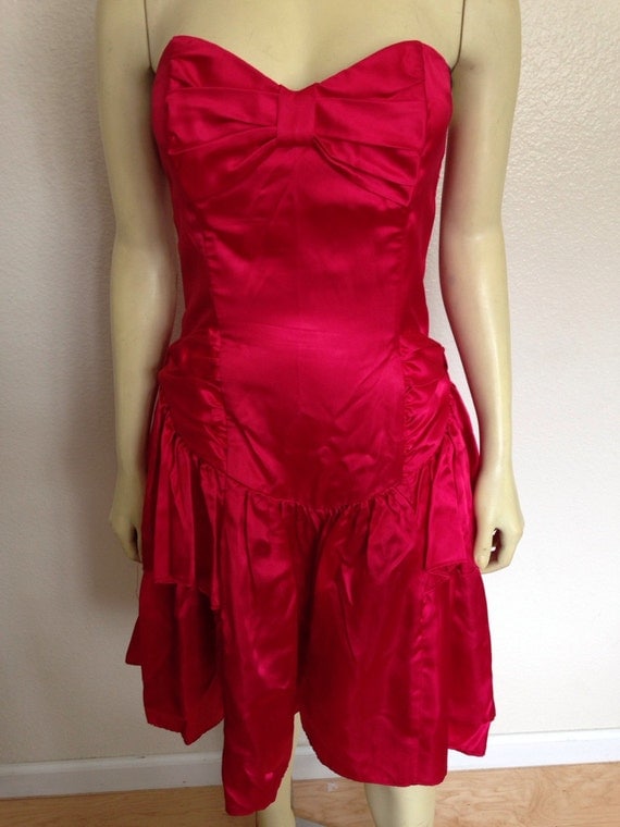 Gunne Sax Jessica McClintock 80s prom red Dress 9