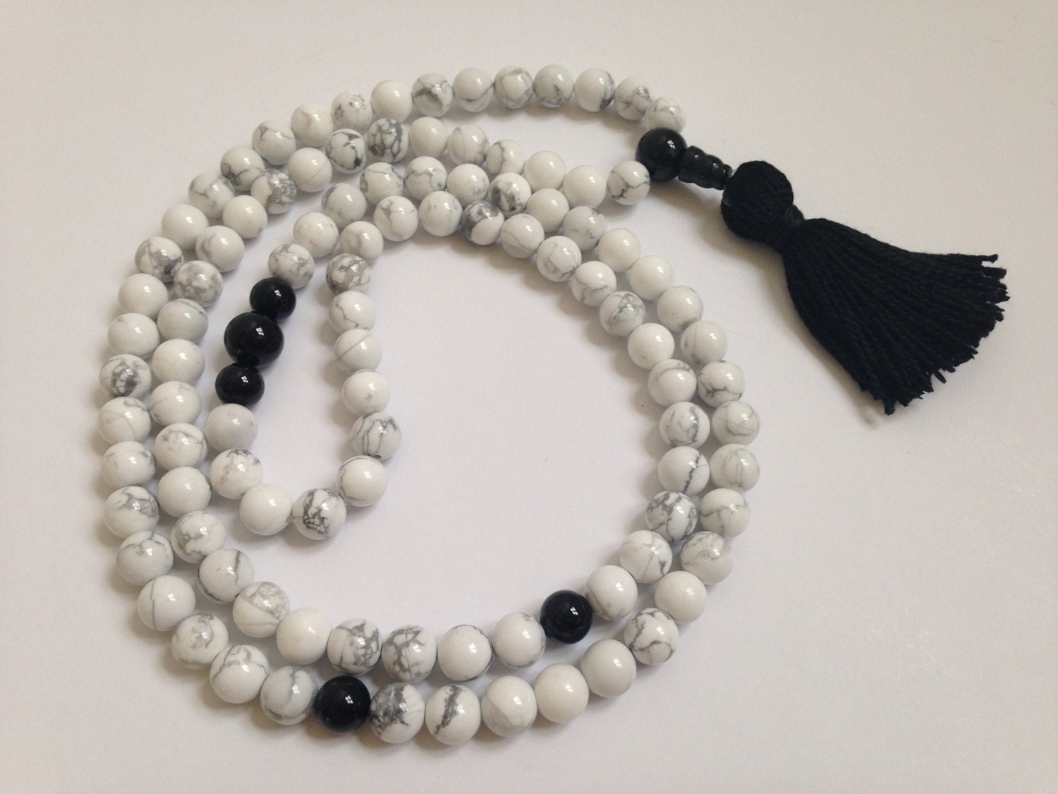 White Howlite Mala Necklace