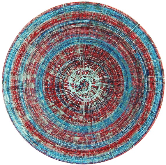 large abstract wall art 47 inch round