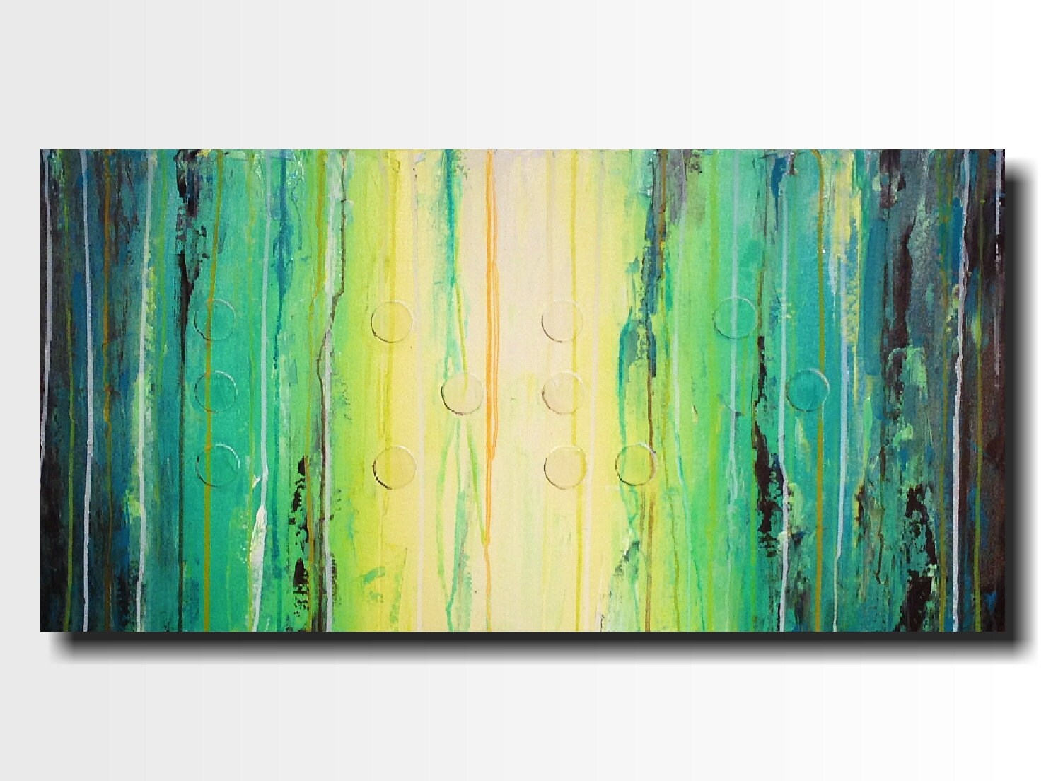 Original Large Abstract Braille painting 18 X 36 Inchesby