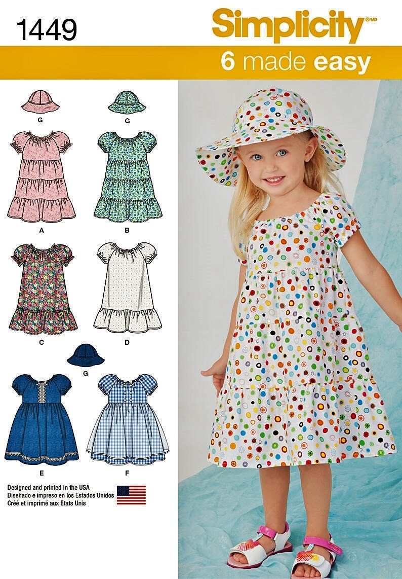 Baby and Toddler Peasant Dress Pattern Easy Pullover Dress