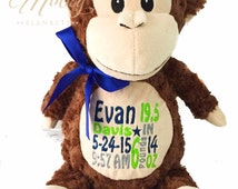 personalized stuffed monkey