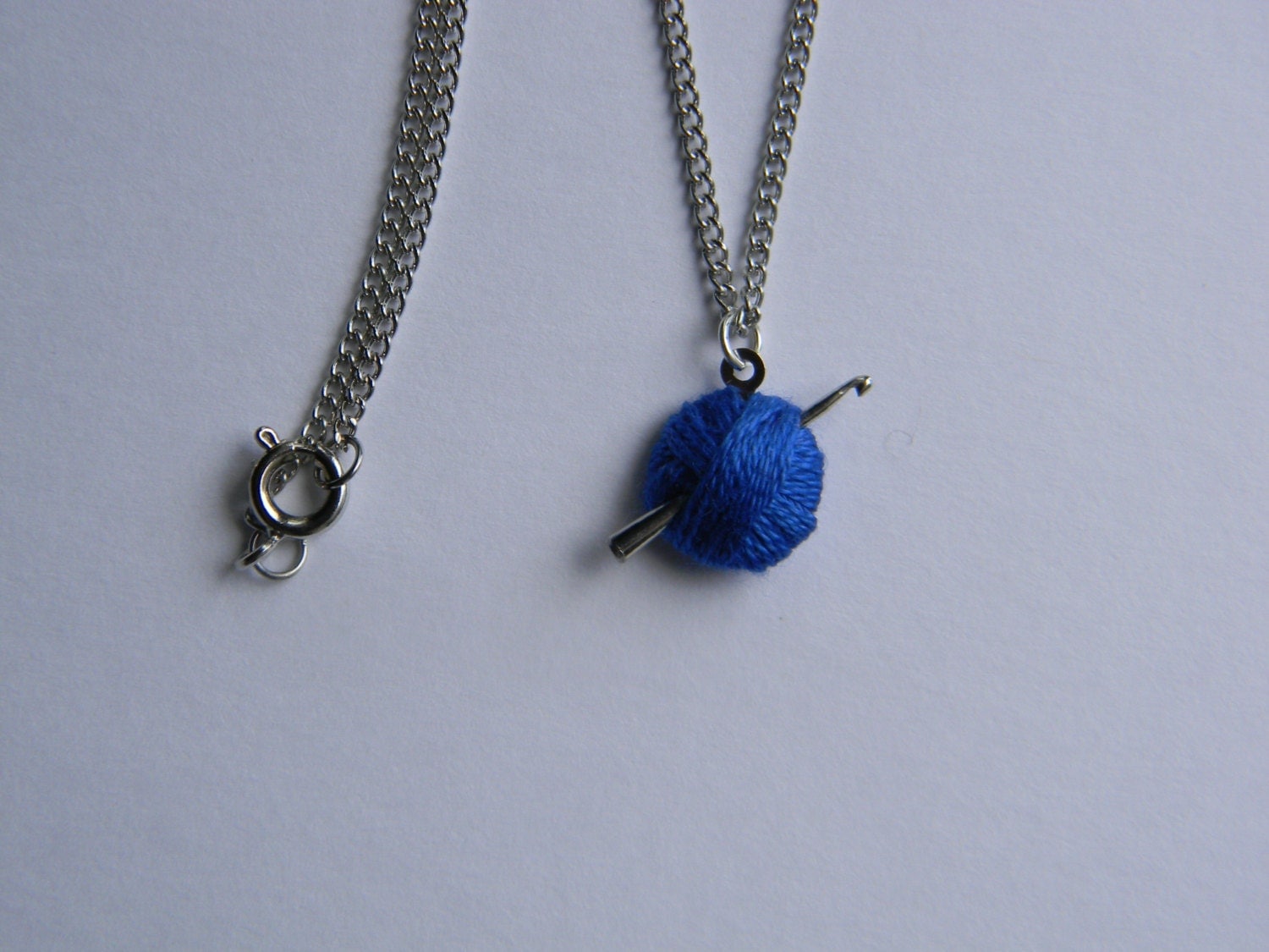 Crochet Hook Necklace Yarn Ball Necklace Mini Crochet Hook