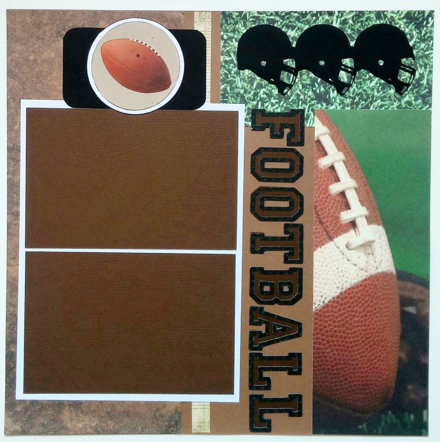Football scrapbook page Scrapbook page football 12x12