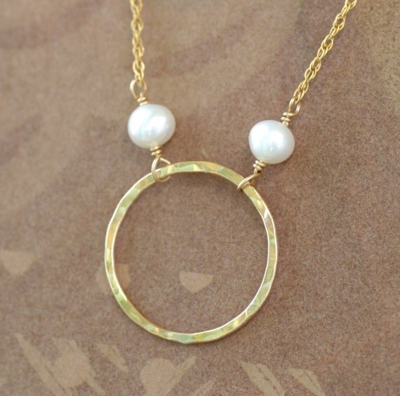 Infinity necklace gold circle necklace by ILoveHoneyWillow on Etsy