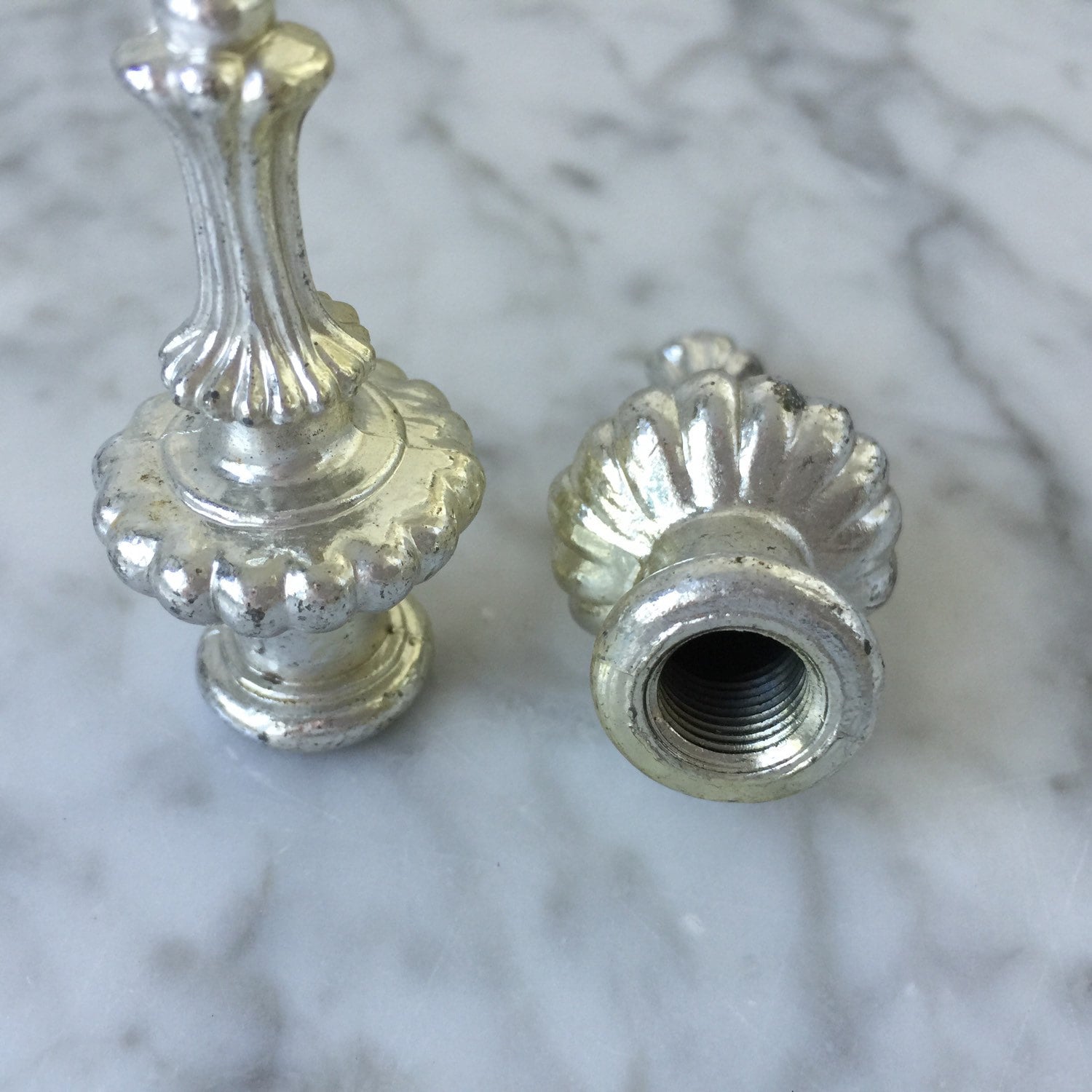 Lamp finials , vintage lamp parts, salvaged lighting, chandalier parts