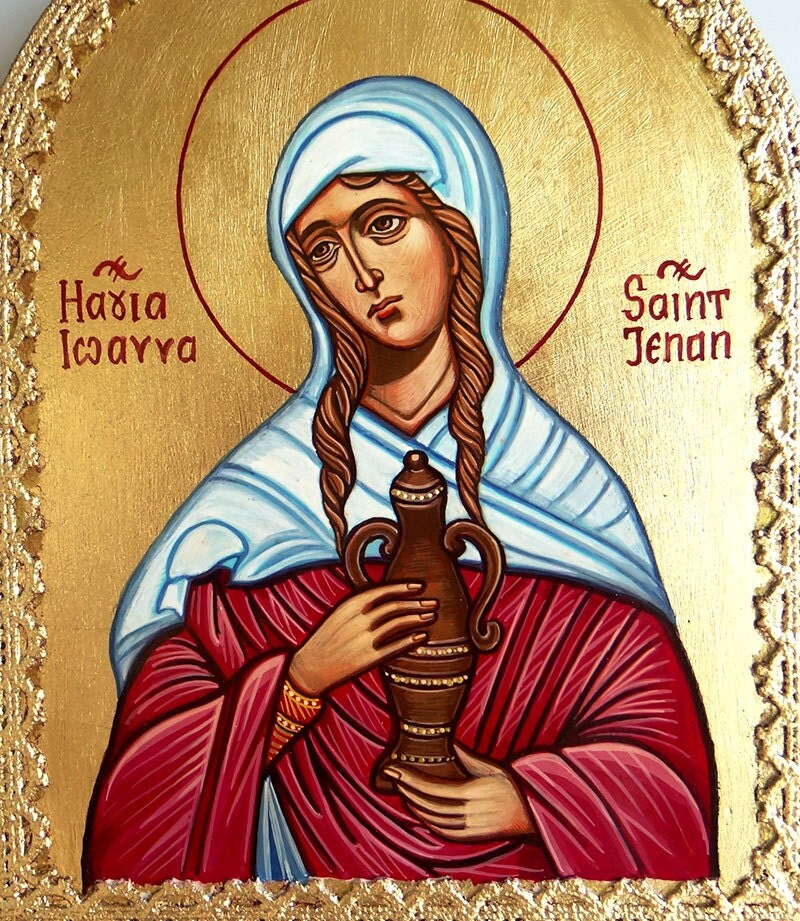 St Joanna The Myrrhbearer Original Handpainted Icon by iconsart