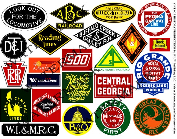 Railroad Stickers Train Logo Clip Art Railroad Heralds