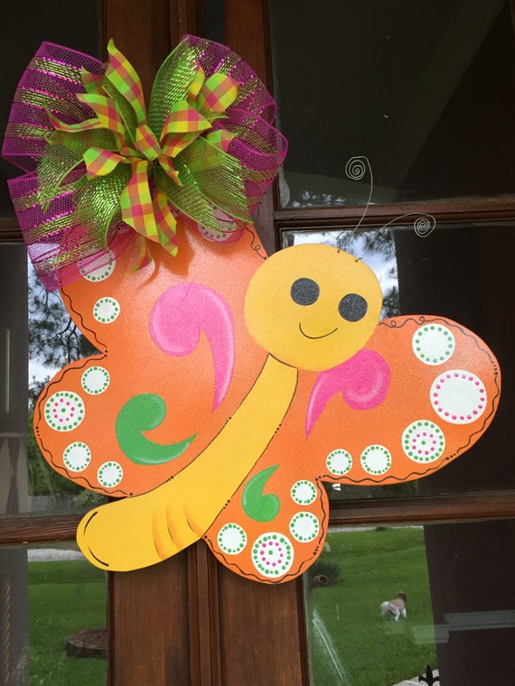 READY TO SHIP Butterfly Door Hanger Summer by DesignsbyDonnaFaye