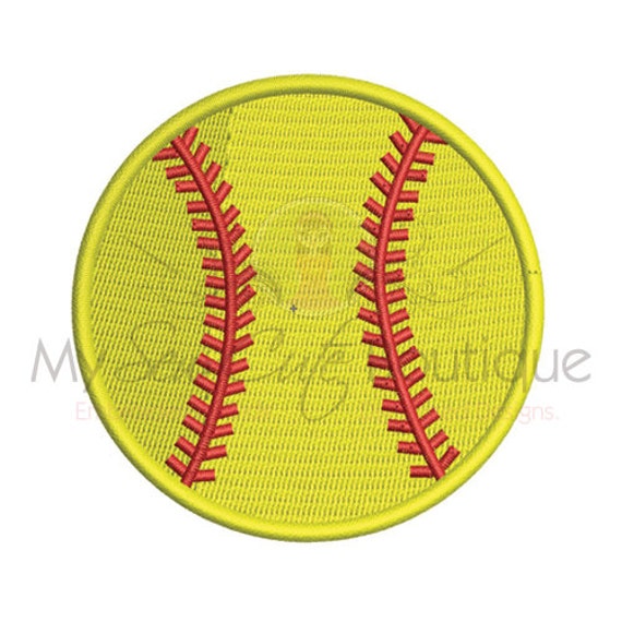 Softball Embroidery Design 10 Sizes Instant by mysewcuteboutique