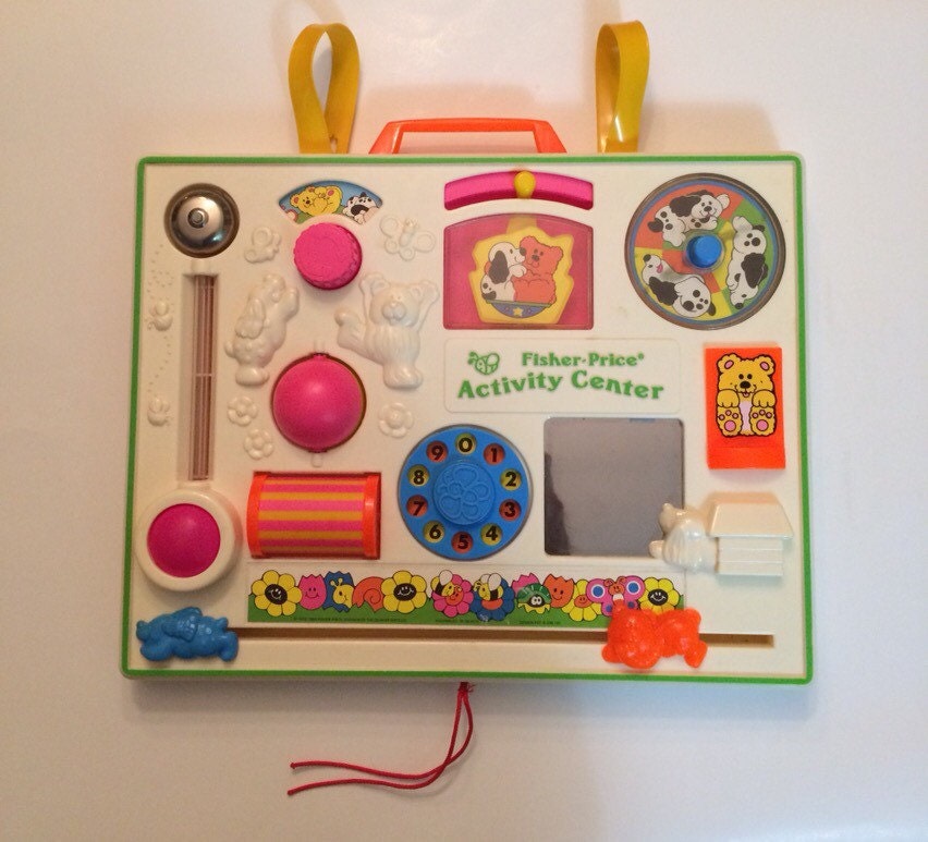 Fisher Price Activity Center Crib Toy Vintage Nursery 1980s