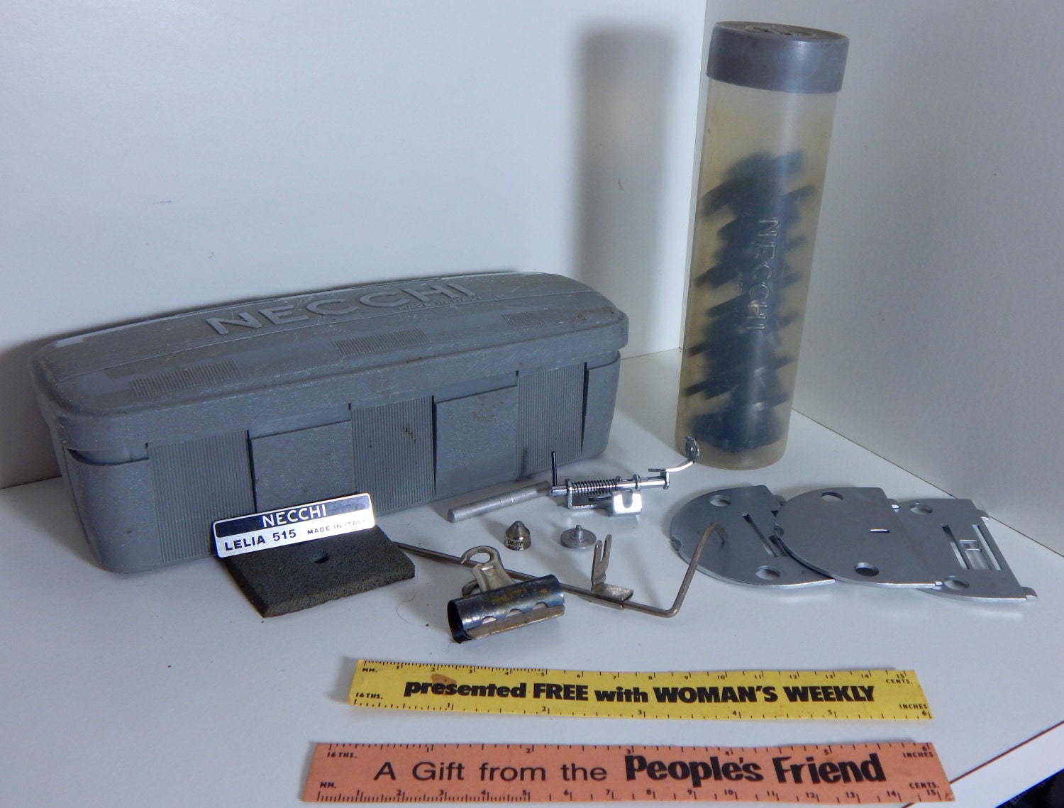 Vintage Necchi Sewing Machine Parts Accessories Lelia 515 Lot