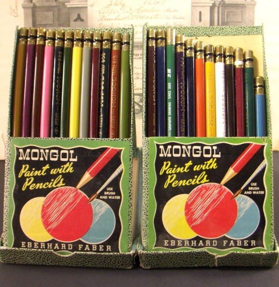 Vintage Mongol Colored Pencils Eberhard Faber Pencils