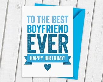 Boyfriend Birthday Card Boyfriend Birthday Card for Him