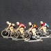 Le Tour de France. Vintage plastic toy cyclists set.