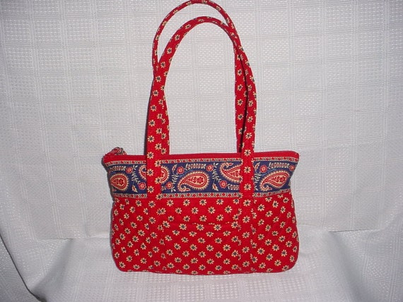 vera bradley red leather purse