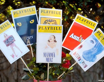 Broadway Party Playbill for Centerpiece